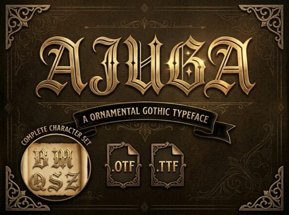 Ajuga: The Gothic Typeface with a Royal Edge