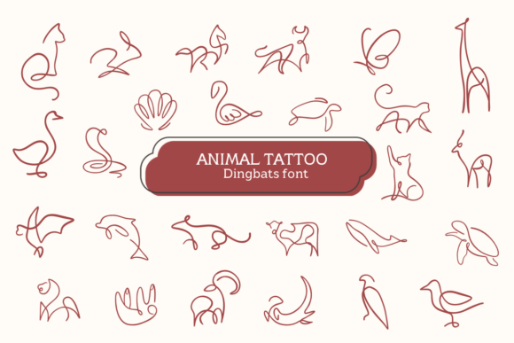 Animal Tattoo: A Dingbats Font for Creative Projects