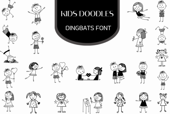 Unleash Playful Energy: The Kids Doodles Typeface